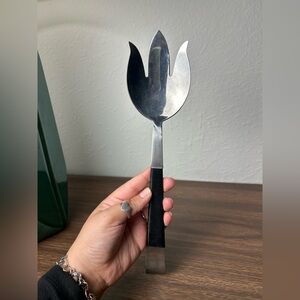 vintage Nasco Japan tulip head serving spoon stainless steel utensil